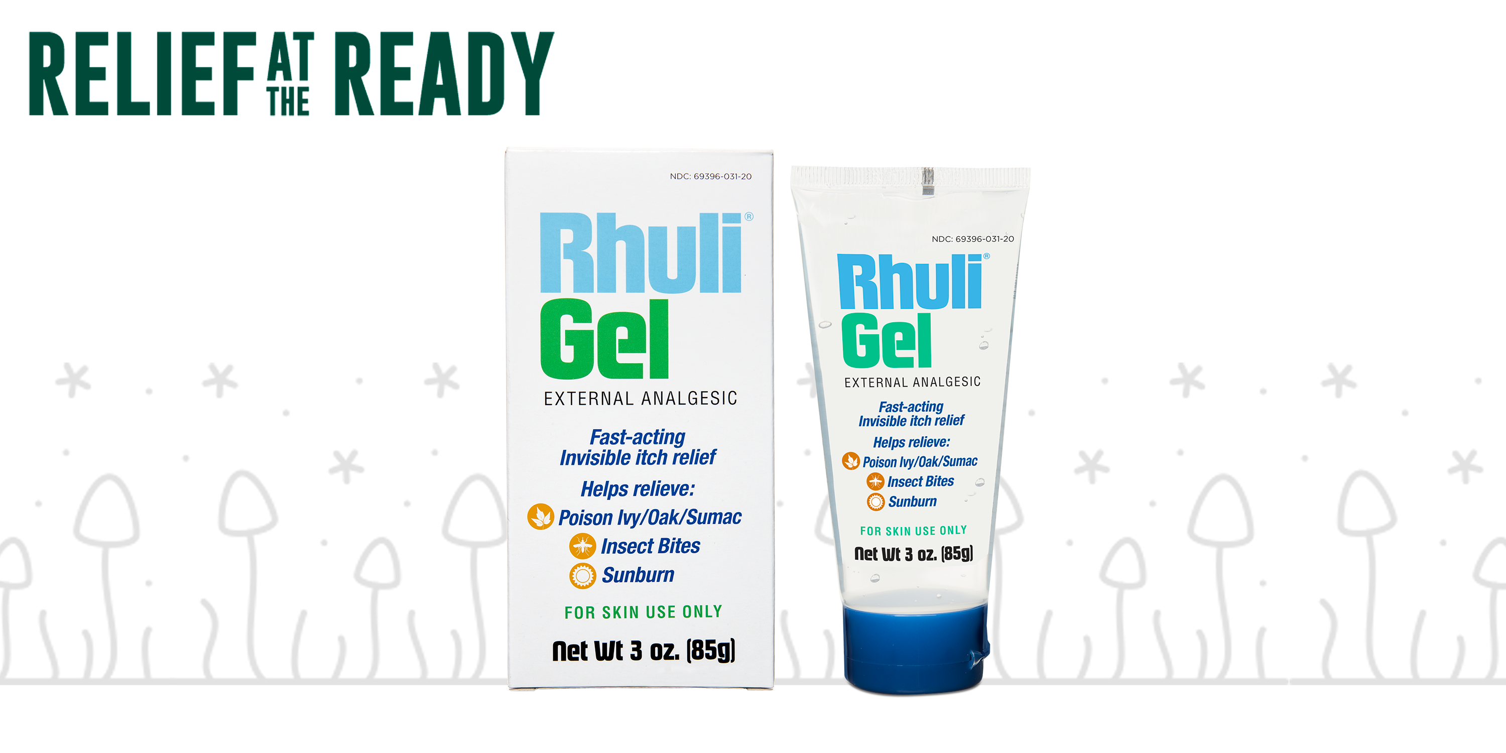 Rhuli Anti-Itch Gel - Analgesic Itch Treatment - Relief for Sunburn, Mosquitos, Bug Bites, Poison Ivy, Poison Oak, and More - Cooling Itch Stopping for Topical Skin Use - 3 Oz Tube